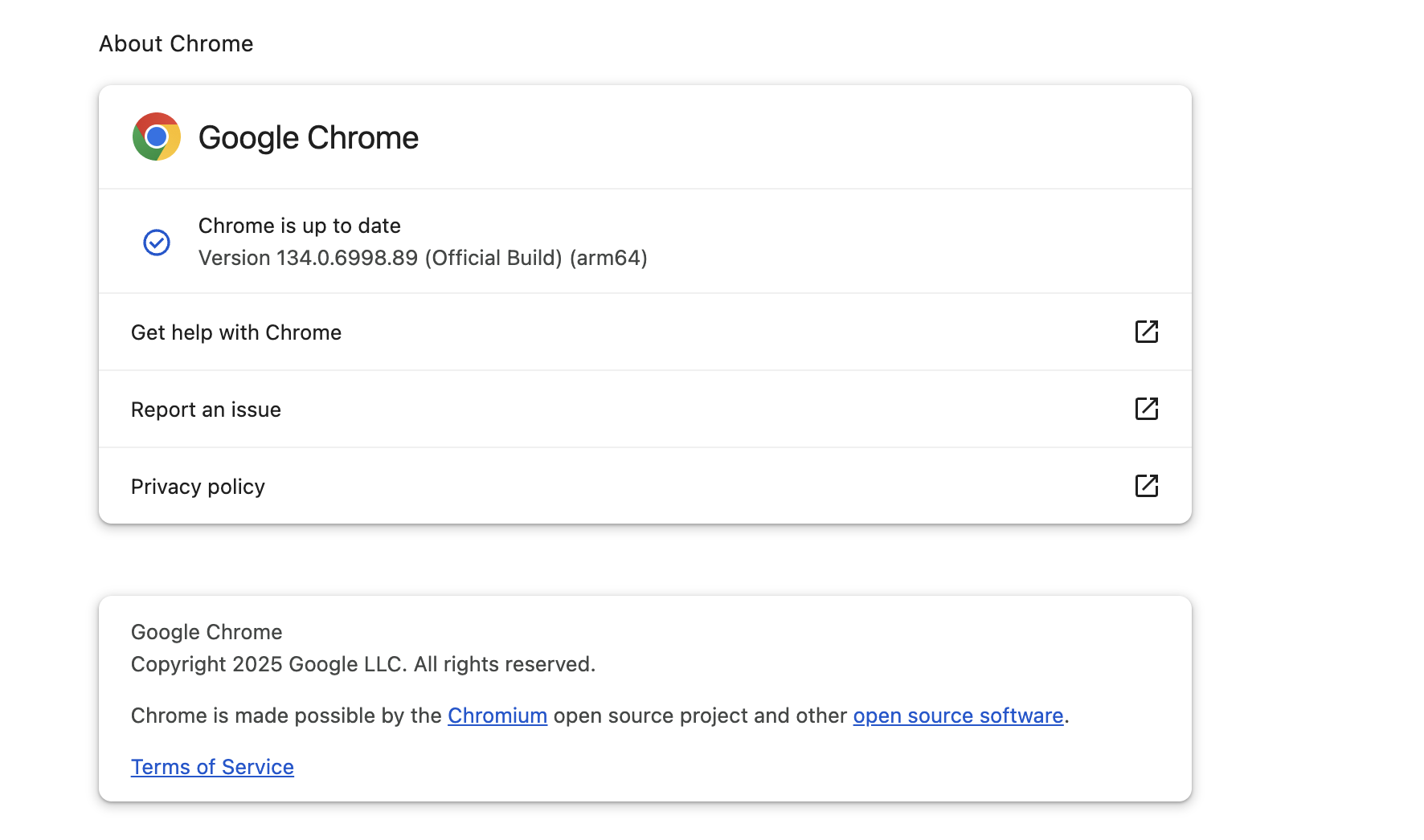 Check if your browser is up to date